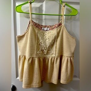 Boutique cropped, flowy tank top